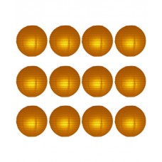 8" Paper Lantern Cinnamon Regular Wire Value Pack (12 PCS)